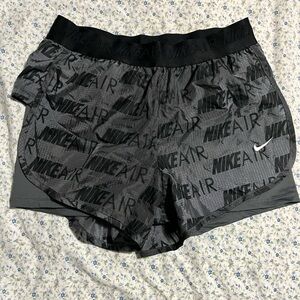 Nike Women's Athletic Shorts - Black and Gray